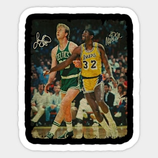 Larry Bird vs Magic Johnson Sticker